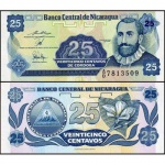 Nicarágua - P-170a.1 - Cédula de 25 Centavos de Córdoba 1991 Flor de Estampa - América - Lance Livre