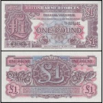 Reino Unido - P-M22a Cédula de 1 Pound 1948  Flor de Estampa - 2ª Serie - Cédulas Militar - Europa - Lance Livre