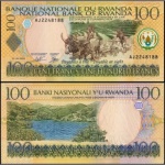 Ruanda - P-29b - Cédula de 100 Francs 2003 Flor de Estampa - Rwanda - Africa