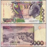 São Tomé e Príncipe - P-65b - Cédula de 5.000 Dobras 2004 Flor de Estampa - Saint Thomas & Prince - África