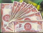 Trinidade e Tobago - P-46a -  Lotão com 10 Cédulas Sequênciais de 1 Dollar 2006 Flor de Estampa - (A numeração das cédulas pode variar, porém a sequência sempre começará com o numeral 1 e terminará com o numeral 0)