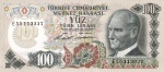 Turquia - P-189a - Cédula de 100 Lira Turca 1972 Flor de Estampa - Turkey - Ásia