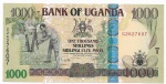 Uganda - P-43c - Cédula de 1.000 Shillings 2009 Flor de Estampa - África