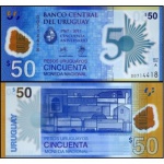 Uruguai - P-100a - Cédula de 50 Pesos 2017 Polímero Flor de Estampa - 50º Aniversário do Banco Central do Uruguai - Uruguay - América