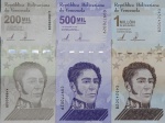 Venezuela - P-112 a P-114 - Série com 3 cédulas de 200 Mil + 500 Mil + 1 Milhão de Bolívares 2020 Flor de Estampa - America