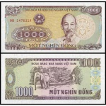 Vietnã - P-106a -  Cédula de 1000 Dong 1988 Flor de Estampa - Viet Nam - Ásia - Lance Livre