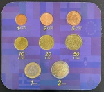 Série de Moedas do EURO - Toda a familia de 1 Centavo a 2 EUROS - 08 Moedas MBC e SOBERBAS