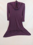 Vestido  roxo com mangas e gola marca Mio tamanho P em algodão e elastano.( malha ). comprimento ate o Joelho