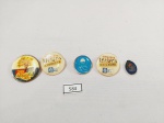 Lote 5 pins decorativos diversos , lei seca, parque da prainha e etc