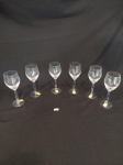 JOGO CONTENDO 6 TAÇAS DE CRISTAL PARA VINHO STRAUSS GOLD COLLECTION COM ETIQUETA. MEDIDA: 5 CM X 16,5 CM