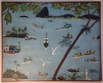 Arte Naif - LIA MITTARAKIS (Rio de Janeiro, 1934 Rio de Janeiro, 1998) óst "Ilha de Paquetá"