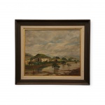 GASTÃO FORMENTI (1894 - 1974) - Paisagem Rural / Óleo sobre Tela / Assinado CID / Datado 1941 / Med. Obra 55 x 66 cm - Med. Moldura 74 x 85 cm