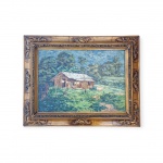 JORGE DE MENDONÇA (1879-1933) - Paisagem com Casebre / Óleo sobre Tela / Assinado CID / Med. Obra 40 x 56 cm - Med. Moldura 57 x 73 cm