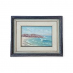 VIRGÍLIO LOPES RODRIGUES (1863 - 1944) - Paisagem de Marinha /Óleo sobre Tela / Assinado CIE / Med. Obra 28 x 42 cm - Med. Moldura 53 x 66 cm