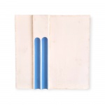 JOAQUIM TENREIRO (1906 - 1992) - "Multiplo" / Técnica em Relevo sobre Madeira Pintada, Azul e Branco / Assinado Verso / Datado 1972 / Tiragem 4/8 / Med. Obra 25 x 25 cm