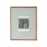 GILVAN SAMICO (1928-2013) - "Nº 10" / Xilogravura / Assinado CIE / Tiragem "P.A." / Datado 1958 /  Med. Obra 22  x 17 cm  - Med. Moldura 44 x 35 cm