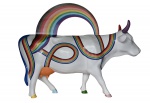 Leilão Cowparade Acervo - Parque da Cidade - Diversidade - Autoria: Especial - Escultura de fibra de