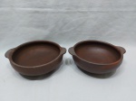 Lote de 2 cumbucas, bowl em cerâmica crua. Medindo 17cm x 6,5cm de altura.