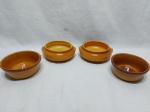 Lote de 4 cumbucas bowl em cerâmica vitrificada. Medindo a maior 13cm x 5cm de altura.