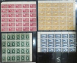 Brasil - Lote com parte de folhas dos selos C-139/140/141/142. Todos novos "MINT".
