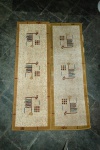 Par de tapetes de corredor com simbologia antiga - dim - 56x1,80