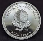 Colômbia 10.000 pesos, 2019 - 200 anos de independência - Cupro-Níquel - 35mm - UC# 100