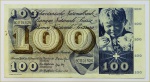 Cédula Suíça, 100 Francs 1972 (5th series) 1956-1973 Standard banknote: 5th series 191105mm.