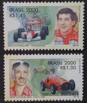 Brasil - Série Automobilismo - Chico Landi (Ferrari) e Ayrton Senna - ano 2000