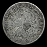Moeda Estados Unidos - 5 cents - 1830 - Prata - km47 - MBC/Soberba