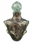 Grandiosa garrafa de murano marrom gomado decorado com bolhas internas. Altura: 30cm Diâmetro: 20cm