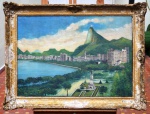 J. B. Cardoso Jr (Cardosinho), Baia de Guanabara com Vista do Corcovado - óleo sobre tela - med. 4
