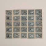 Brasil, Coloridos, lindo bloco de 25 selos de 30 réis, novo e s/ defeitos. Acompanha certificado. RH