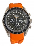 Relógio ÔMEGA HB-SIA - Solar Impulse - pulseira na cor laranja.