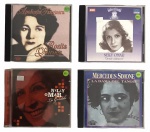 ESPANHA - Lote contendo 4 raros CDs de cantoras espanholas, importados e ou não, entre elas MERCEDES SIMONE, NELLY OMAR, etc. Acompanha sua capa. Mede 14 x 12cm.