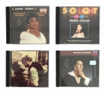 OPERA - Lote contendo 4 raros CDs de cantoras líricas, importados e ou não, entre elas MARIA CALLAS, BIDU SAYAO, etc. Acompanha sua capa. Mede 14 x 12cm.