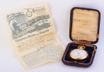 PATEK PHILLIPE GENEVE - Relógio de bolso em ouro, 19 linhas, na caixa original com certificado, most