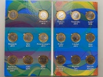 Álbum completo com as moedas das Olimpíadas do Rio - Inclui a moeda da Bandeira