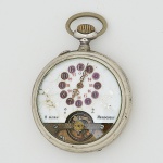 HEBDOMAS - Corda Para 8 Dias. Interessante Relógio de Bolso Com Caixa em Prata Medindo 48,0mm. Relóg