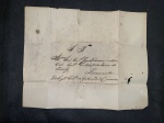 Brasil Império, documento/FOLDED LETTER da BAIALADA,  de 6 de Agosto de 1840. Trata-se de notifica