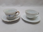 Lote de 2 xícaras de café em porcelana para colecionador.