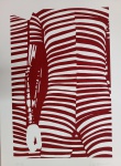 Kleber Ventura, Corpo Vermelho, gravura 10/25, 70x50cm, sem moldura