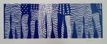 Kleber Ventura, Perna Azul, gravura 10/35, 31x70cm, sem moldura