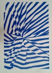 Kleber Ventura, Tecido Azul, gravura 51/60, 70x50cm, sem moldura