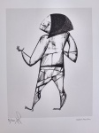 Aldemir Martins, Índio, gravura, 94/120, 35x30cm, Edição Póstuma, sem moldura