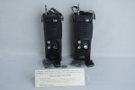 Par de rádios comunicadores 6 canais Evadin modelo TC-60 fabricados no Japão, final da década de 1960 - med. 24,5x08x06cm