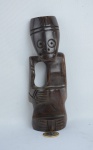 Escultura estilo africana em jacarandá - alt. 19cm
