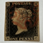 PENNY Black 1 selo postal emitido no mundo, belíssimo exemplar, Inglaterra belas margens, perfeito,