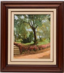 LUCI Romanelli CERQUEIRA - "Jardim" - ost - assinado no c.i.e., datado 1994 e assinado no verso. Medidas da tela : 63 cm x 64 cm. Medidas da moldura : 103 cm x 94 cm.