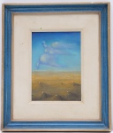 EDGAR - "Assim na terra como no céu" - OST - assinado, localizado e datado no verso Teresópolis,1986. Medida da tela: 21 cm x 15 cm. Medida da moldura: 38 cm x 32,5 cm.