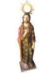 ARTE SACRA, Grande imaginário representando São João Evangelista confeccionada em madeira entalhada